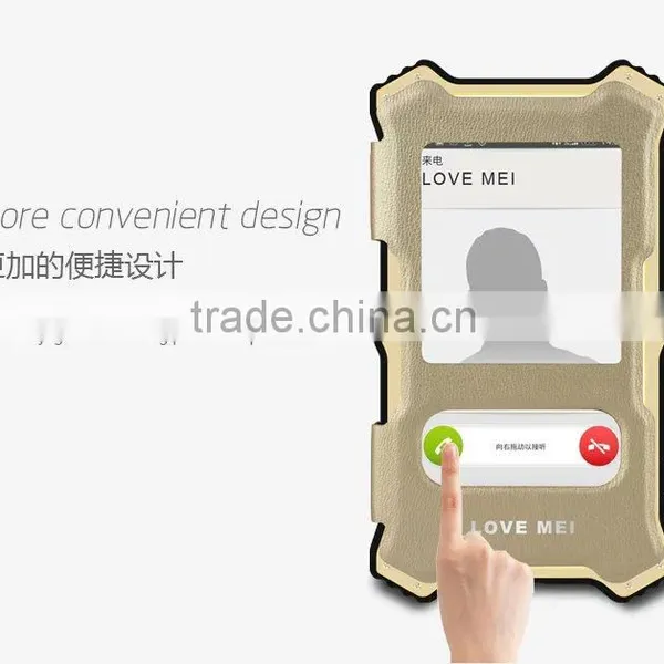 Love Mei MK2 Series Metal Aluminum Phone Cases Cover Flip Leather Shockproof Case For Sony Xperia Z5 TB-0152 photo-6