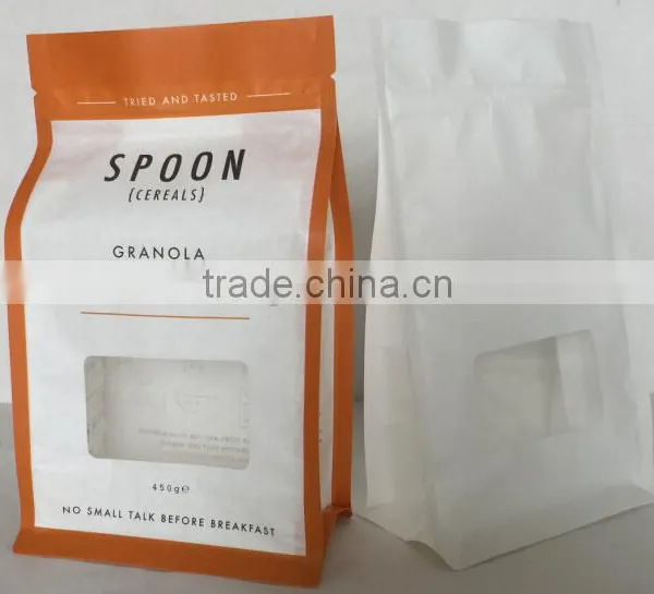 Block Bottom Rice Paper Pouch Bags For Rice Packing photo-5