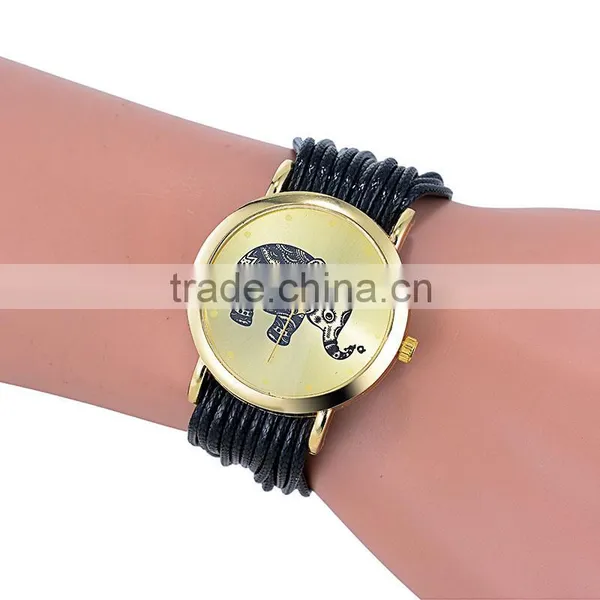 Braided Leather Women Bracelet Custom Made Watches Relogio Personalizado photo-2