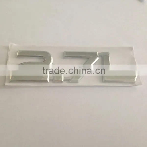Custom 3D ABS Plastic Chrome 2.7L Decal Car Rear Letter Sticker Badge Emblem photo-4