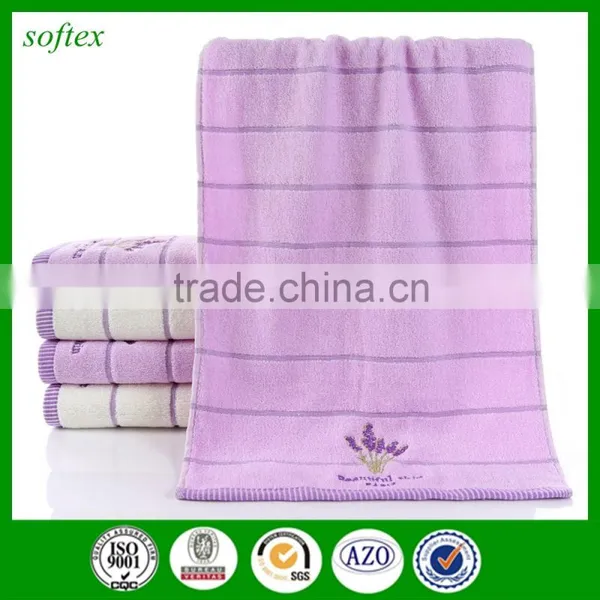 32s2 Lavender Soft Wholesale Cosmetic Cotton Embroidery Towel photo-2