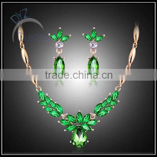 Wholesale Gold Plated Colored Gemstone Jewelry Set in China photo-3