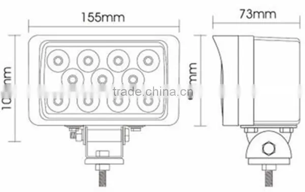 Bright 33w 12v Automobile Car Accessory 4x4 LED Headlight Rectangle LED Work Light for Offroad ATV UTV photo-6