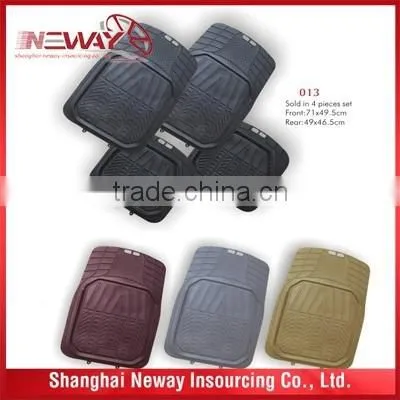 Universal 4pcs PVC Auto Foot Mats / Car Mats