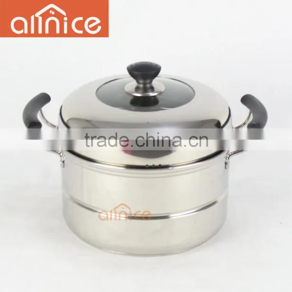 Allnice-30cm Capsulated Bottom Stainless Steel Steamer Pot photo-2