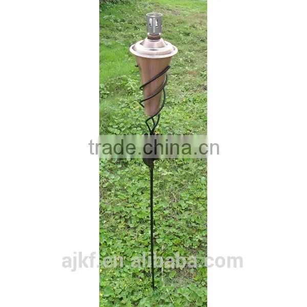Metal and Glass Citronella Oil Lamp ,garden Torch,Tiki Torch photo-3