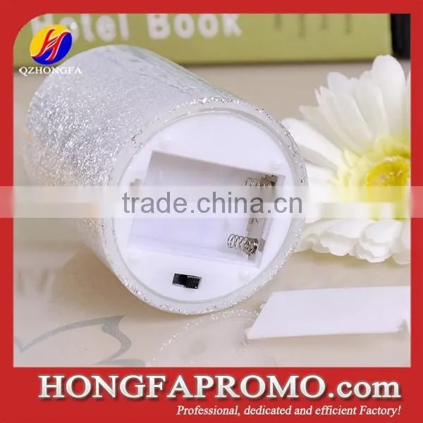 Silver Wave Shape Led Pillar Candle 3x3 photo-2
