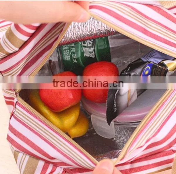 Classic Horizontal Stripe Design Lunch Bag for Office for Wholesale Supplier's Choice photo-3