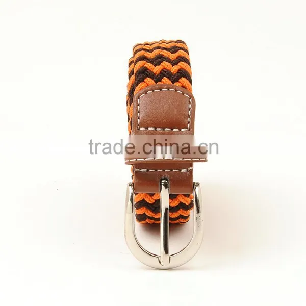 Colorful Elastic Stretch Woven/Braided Belt With Alloy Buckle/braided Elastic Stretch Belt photo-2