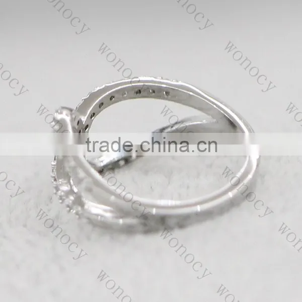 Fashion Wholesale American Gold Plated Paved Diamond Ring photo-2