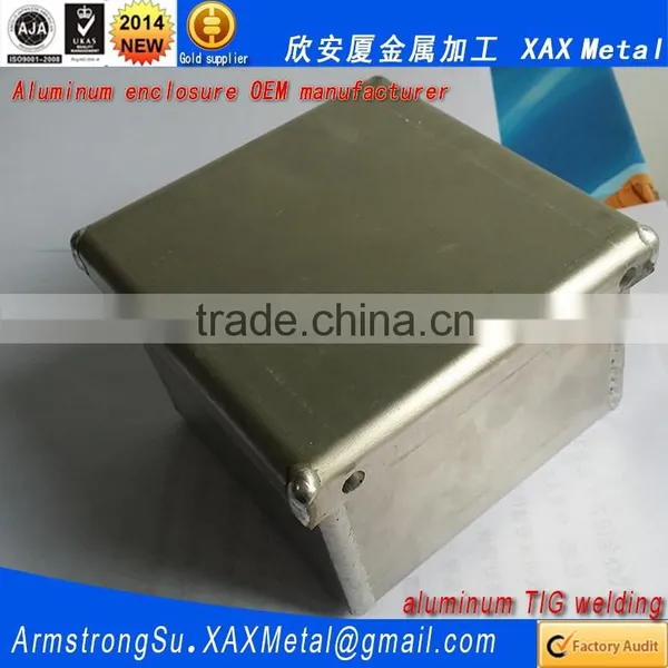 XAX06Alu OEM ODM Customized Laser Cut Bend Weld Plate Aluminum Collector Box photo-6
