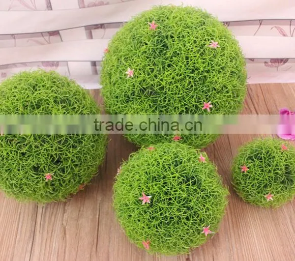 Wholesale Plastic 2016 New Product Artificial Grass Ball /green Ball for Home Decor photo-3