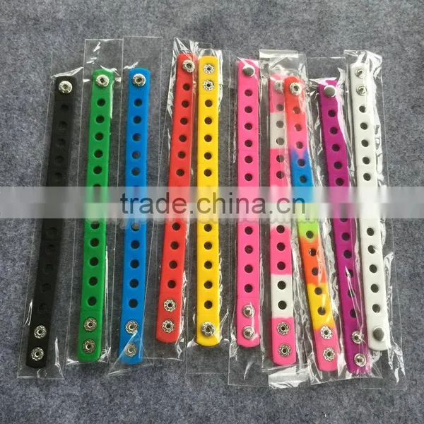 Personalized Cheap Charm Silicone Rubber Bracelets With PVC Charms photo-4