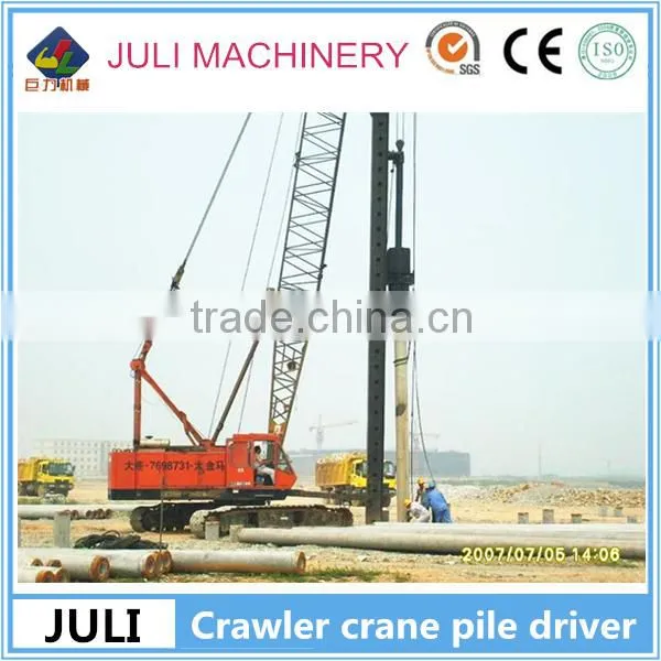 Juli Brand Crawler Crane Pile Driver, Vertical Pile Leads, Diesel Pile Hammer With Used Crawler Crane