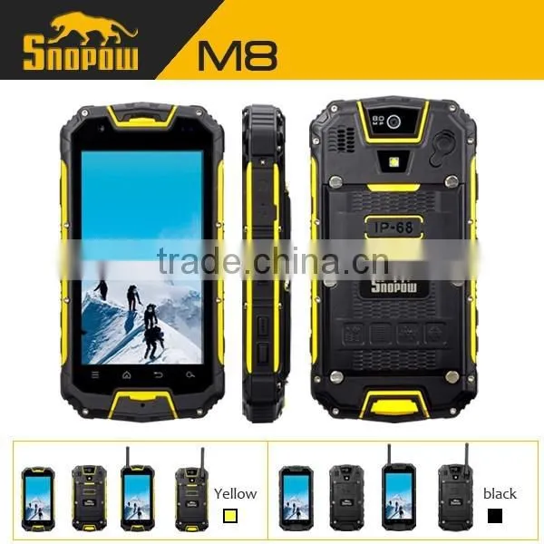 Snopow M8 IP68 Waterproof Quad Core Walkie Talkie 5km Android 4.4 NFC Wireless Charger 4.5 Inches Rugged Waterproof Cell Phone