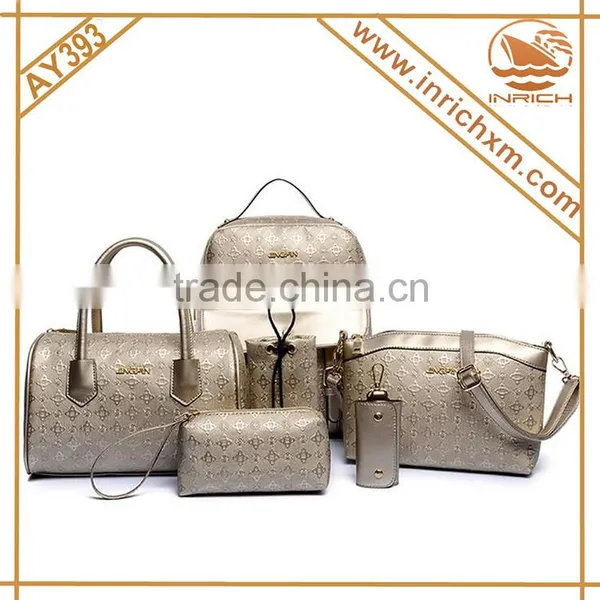 Ladies Wallet Ladies Pars Hand Set Bag 6 Pcs in One Set Lady Handbag Set Quality Choice Most Popular photo-3