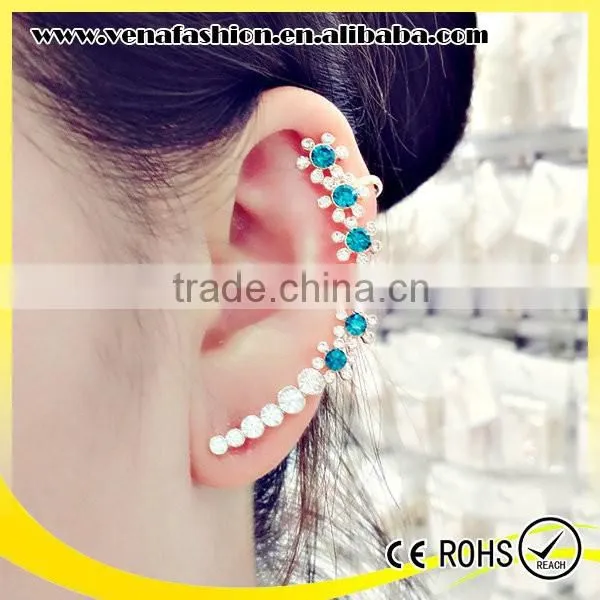 Mix Colors 26K Plated Gold Wrap Clip Ear Cuff Earrings photo-3