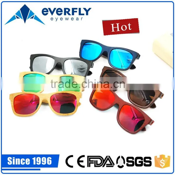 Sunglasses 2016 Bamboo Wooden Sunglasses With Mirror Lens