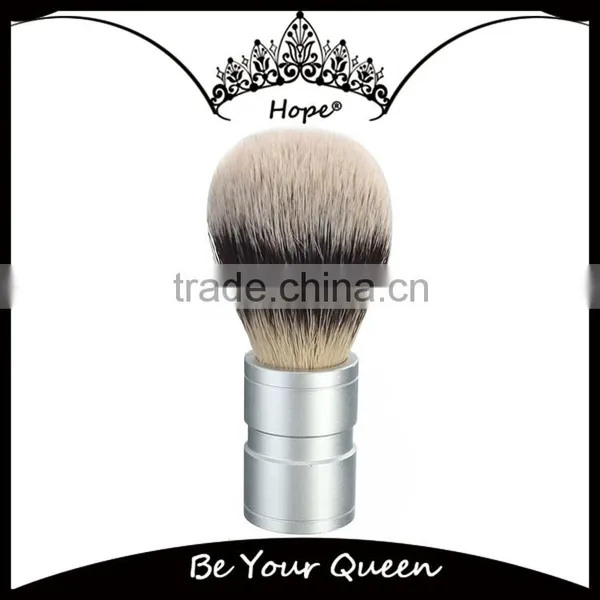 Synthetic Hair High Quality Silver Metal Handle Shaving Brush