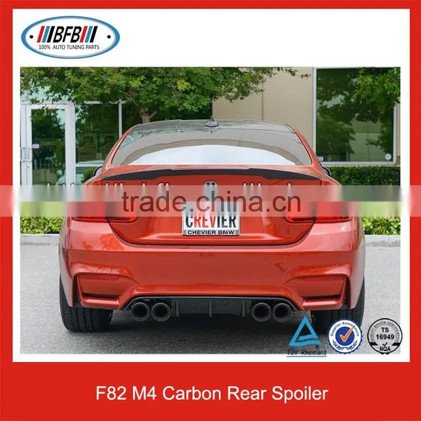 F82 M4 V Style Carbon Rear Spoiler Trunk Spoiler For BMW M4 2015UP photo-6