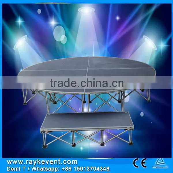 New Arrival Round Stage for Wedding Modular Deck System Mobile Stage for Sale