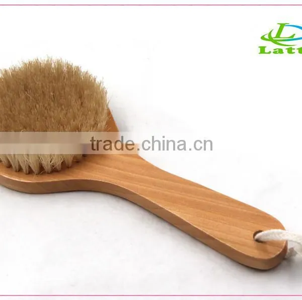 Wholesale Wooden Scrub Loofah Brush/Travel Size Wooden Body Bath Brush photo-3