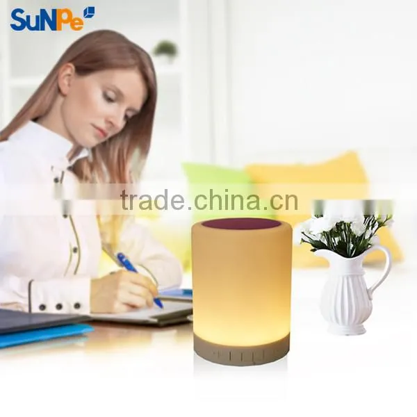 2016 Newest Portable LED Lamp Bluetooth Speaker Touch Induction Change Colour Romatic Lamp Hands-free Call TF Card Speakerphone photo-6