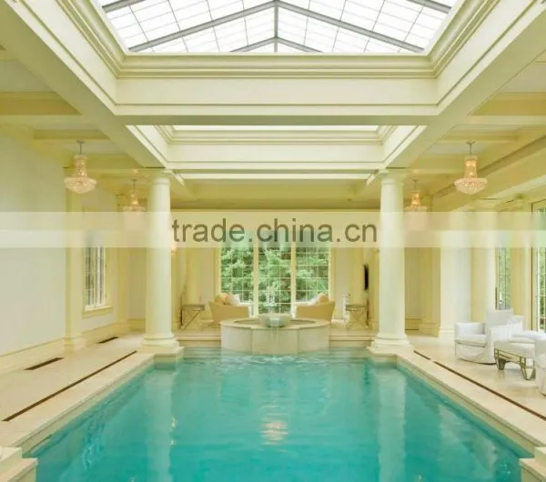 Grand Island Villa Project Designs Interior and Exterior Beige Limestone Columns photo-6
