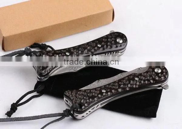 OEM Damascus Steel Blade Hunting Knife With G10 Handle photo-5