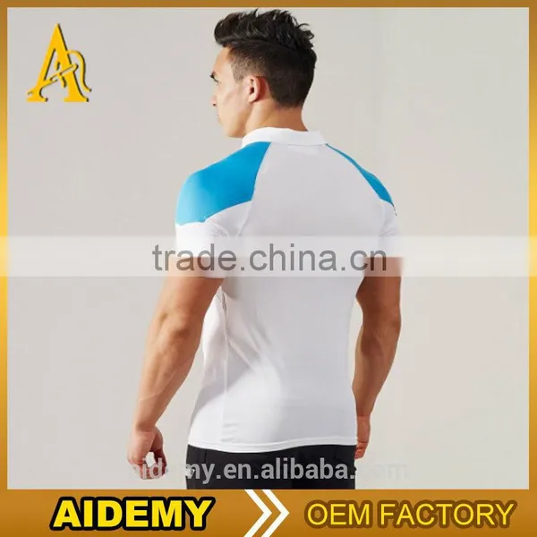 Wholesale Dri Fit Mens Polo Shirts Slim Fit Gym Polo t Shirt for Sports Wear photo-3
