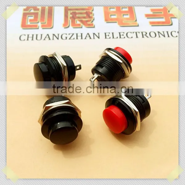 IP40 3A 250V AC Single Pole Face Mask 250 Volt Push Button Switch,Push Button Switch R16-503A Yellow on off Illumianted Push Swi photo-3