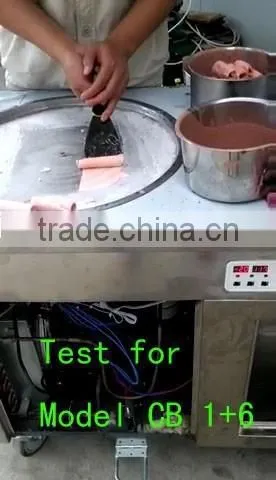 2016 Flat Pan Frozen Yogurt Real Fruits Fry Ice Cream Machine photo-6