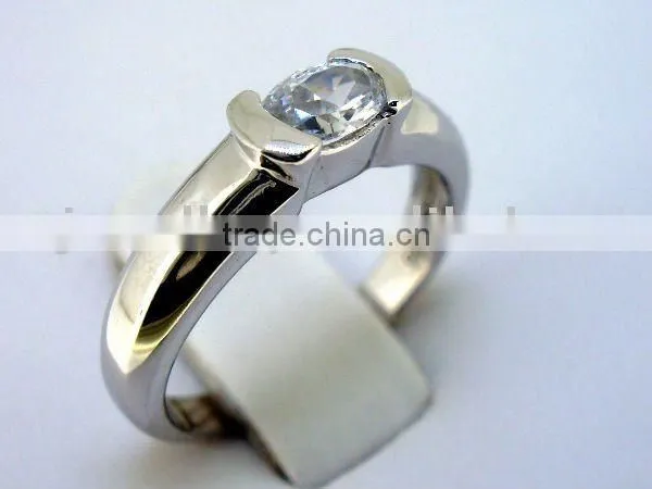 QCR016 Designer 925 Silver Ring for Women,ratail&wholesale Silver Ring With CZ in Rhodium Plating