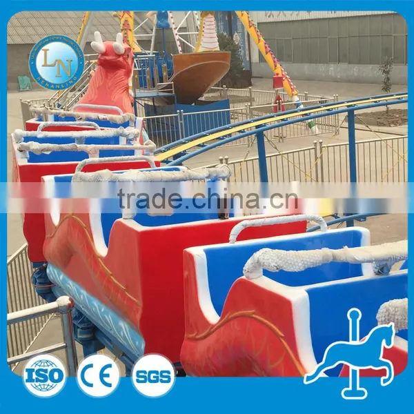 Amusement Playground Mini Roller Coaster Electric Kis Dragon Train photo-4