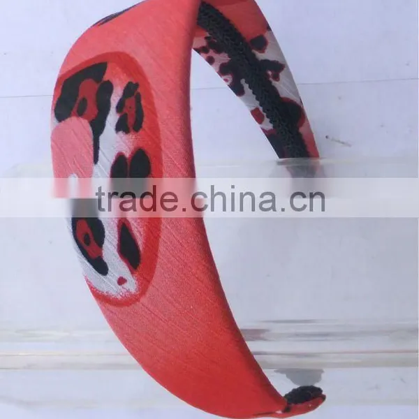 Beautiful Leopard Printed Chiffon Covered Wide Headbands