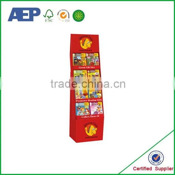 Surfboard Cardboard Promotion Double Layer Cardboard Book Display Stands photo-4