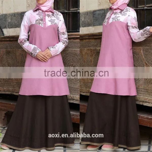OEM Service China Factory Custom Made Wholesale Islamic Arab Women Muslim Tunic
