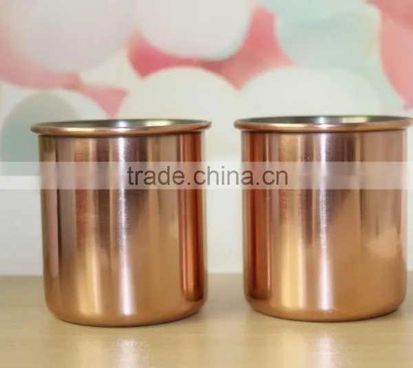 Copper Candle Holder Tumbler Glass Jar