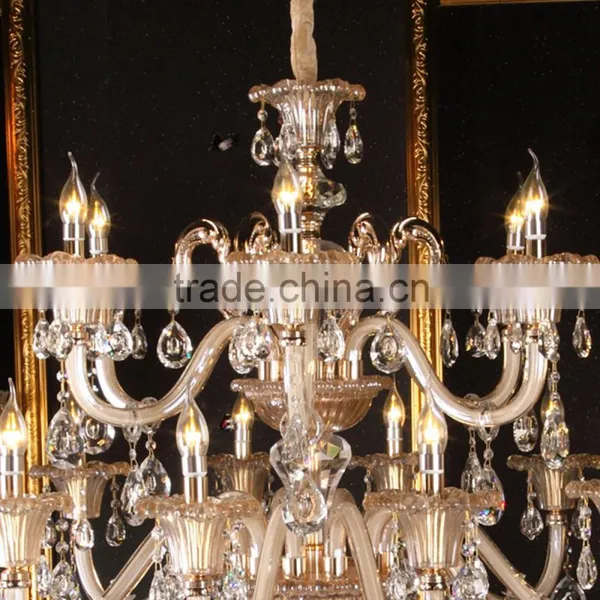 Cognac Glass Plate Arabic Style Candle Chandelier photo-2