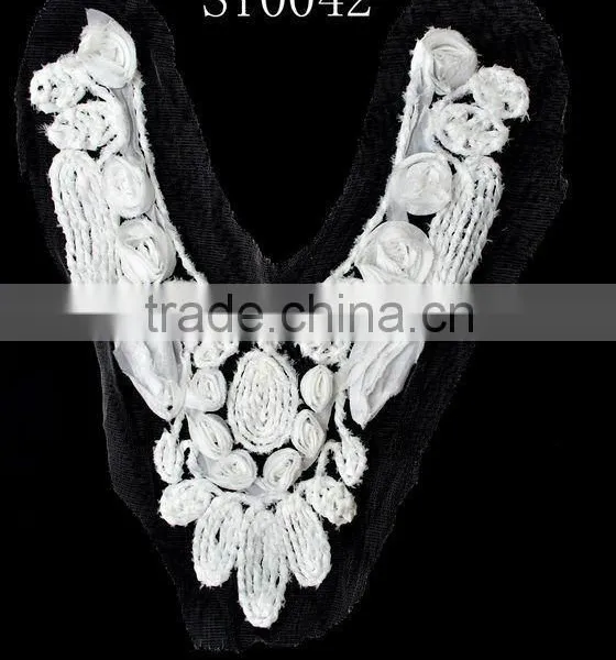 Machine Knited Crochet Cotton Lace Collars, Women Dress/ Blouse Neck Collars Factory photo-5