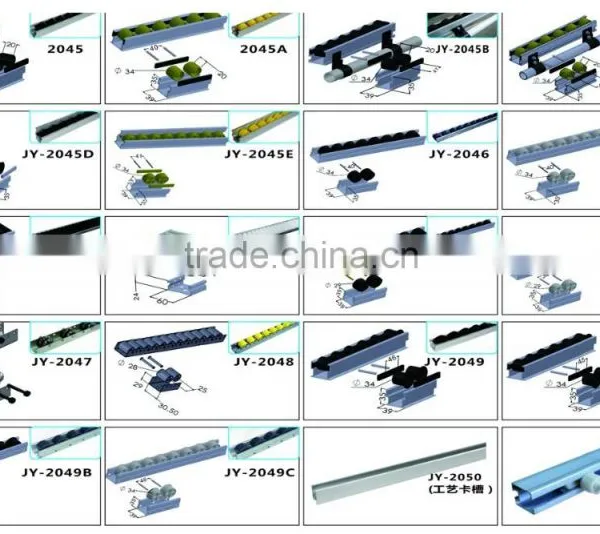 JY-2045|Roller Track for Pipe Rack System|Track Roller Bearing Manufacturer|Sliding Door Track Roller photo-2