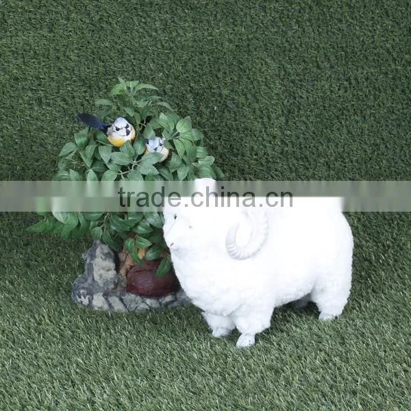 Realistic Taxidermy Replica Decor Plastic Sheep Figurines photo-2