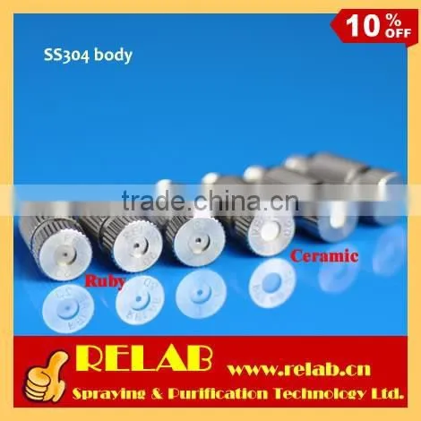 70 Bar High Pressure Cooling Mist Cleanable Anti-drip Ruby Orifice Fog Nozzle photo-2