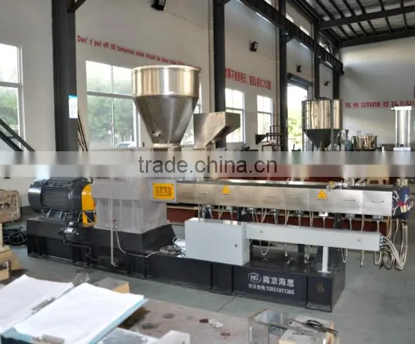 Small Lab Plastic Pellets Filler Pet Masterbatch Granules Twin Screw Extruder photo-3