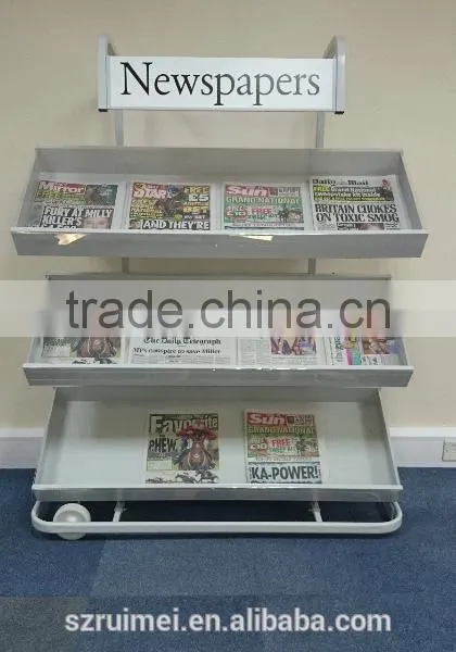 Practical Customized Multi-tier Library Magazine/newspaper Display photo-2