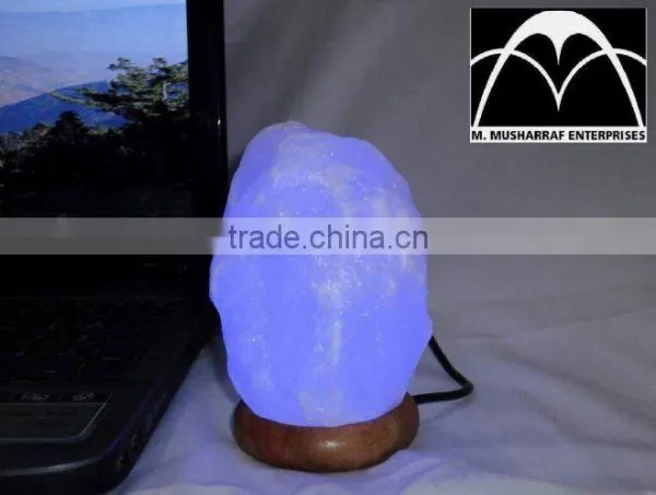 Himalayan Rock Salt USB Tiny BLUE Lamps NATURAL photo-3