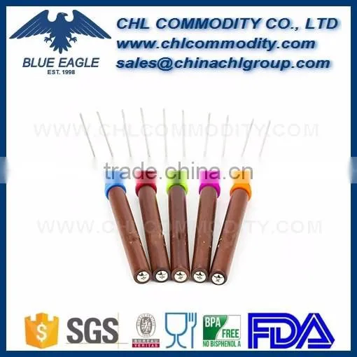 New Set of 8 Extendable BBQ Roasting Sticks With Wooden Handle photo-6