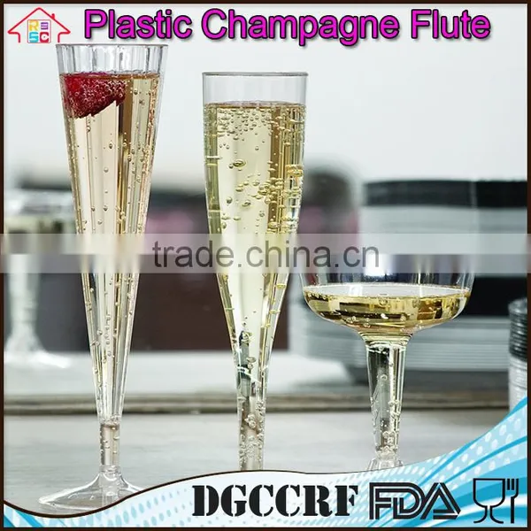 NBRSC Promotional Disposable Hard Plastic Champagne Flutes Party Wine Glasses Cups photo-4