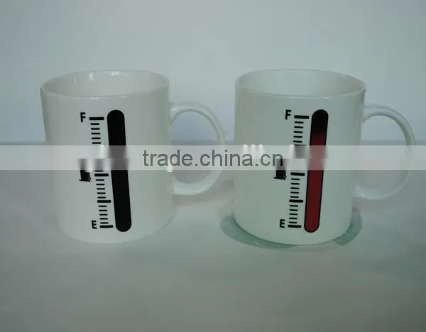 Ceramic Fuel Gauge Ceramic Color Changing Mug With Temperature Gauge photo-2