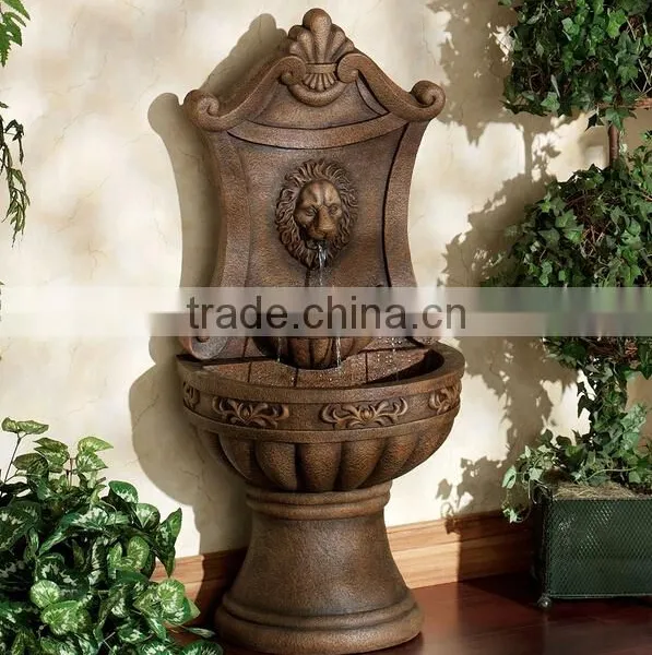 Western Palace Style Marble Stone Lion Head Statue Wall Fountain photo-2